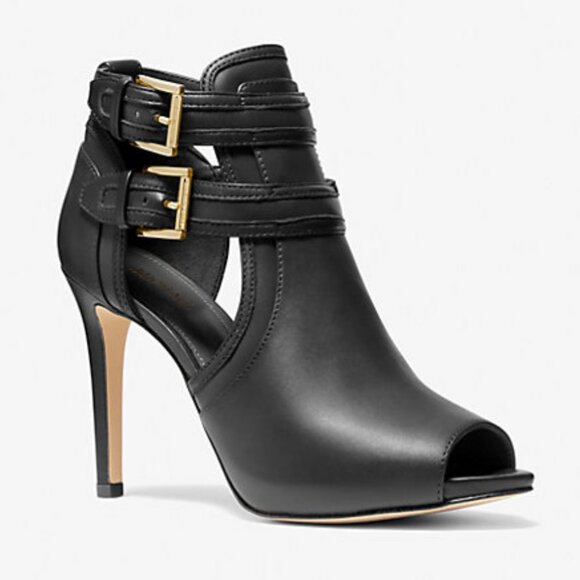 MICHAEL Michael Kors Shoes - MICHAEL Michael Kors Blaze leather open toe heel ankle boot women's size 8